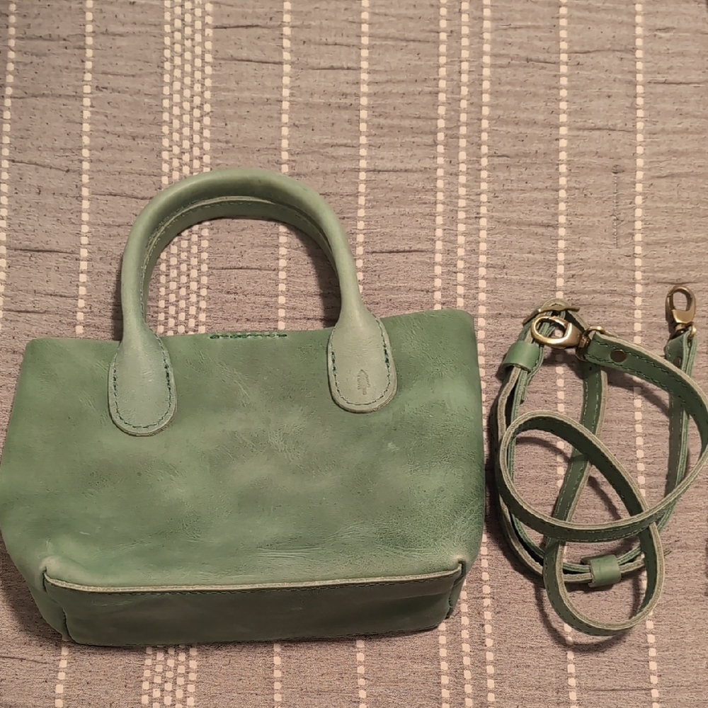 Portland Leather Small Raindrop - Cucumber